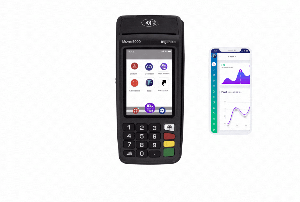 application tipsi encaissement pourboire tpe