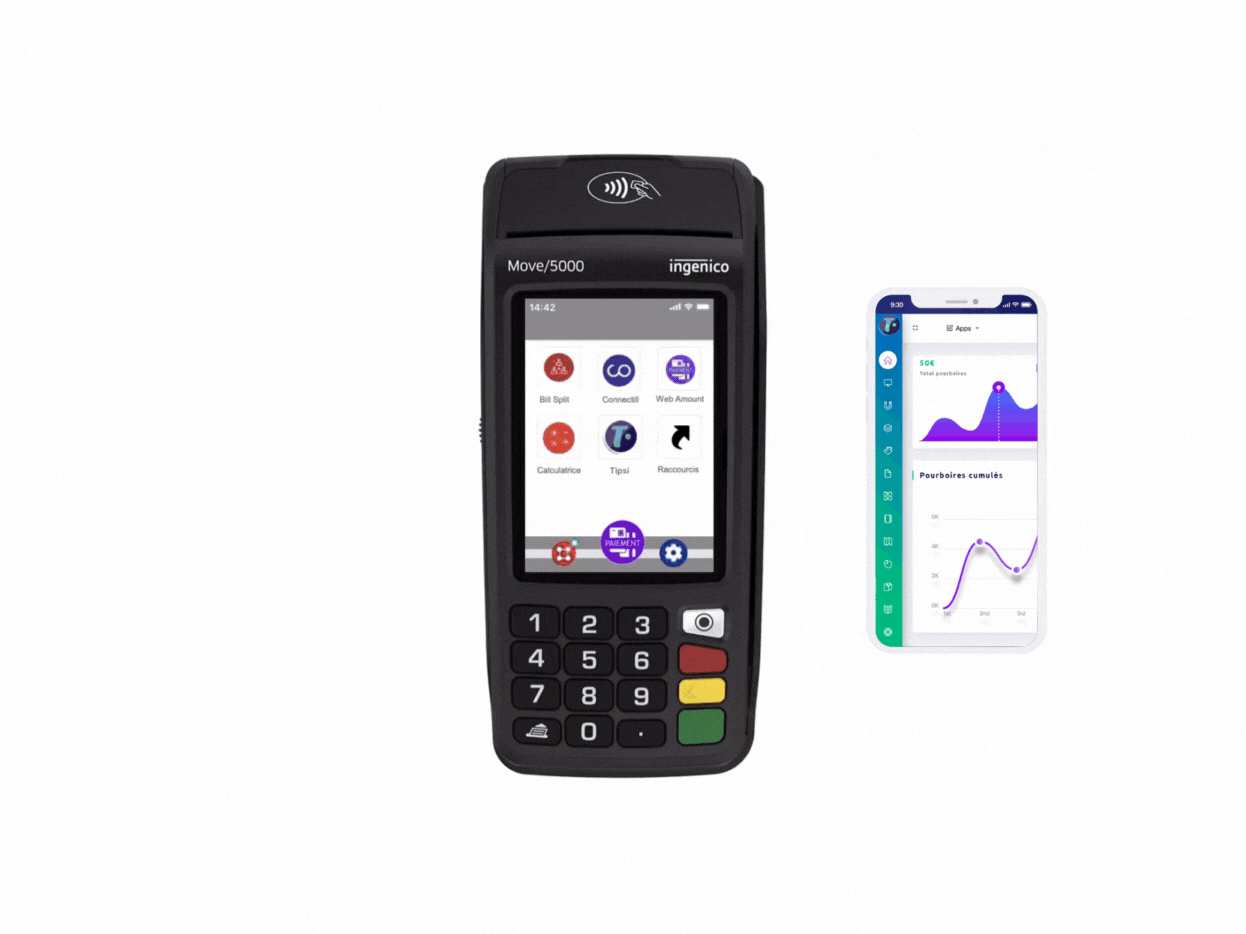 application tipsi encaissement pourboire tpe