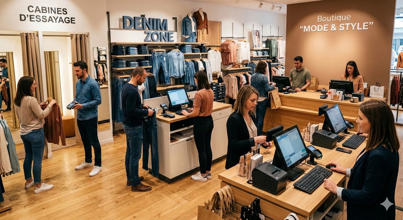 Encaissement multi-postes en magasin