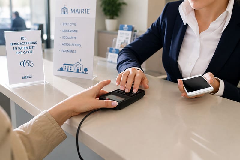 reduction des cheques et paiement CB collectivites